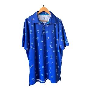 Scales SURF & SLAY POLO Golf Shirt Heritage Club Men’s Size XL